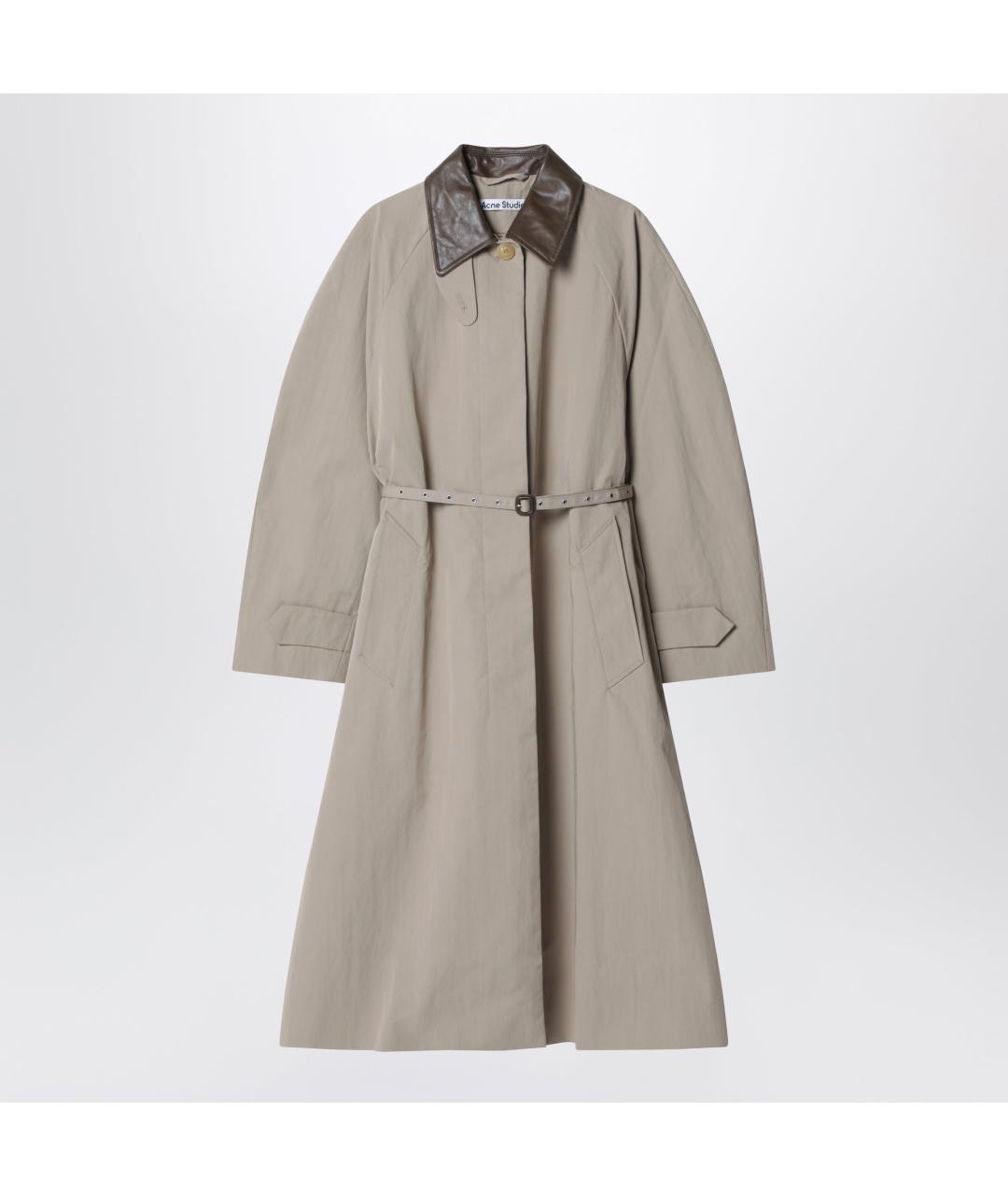 ACNE STUDIOS Бежевый хлопковый тренч/плащ, фото 3