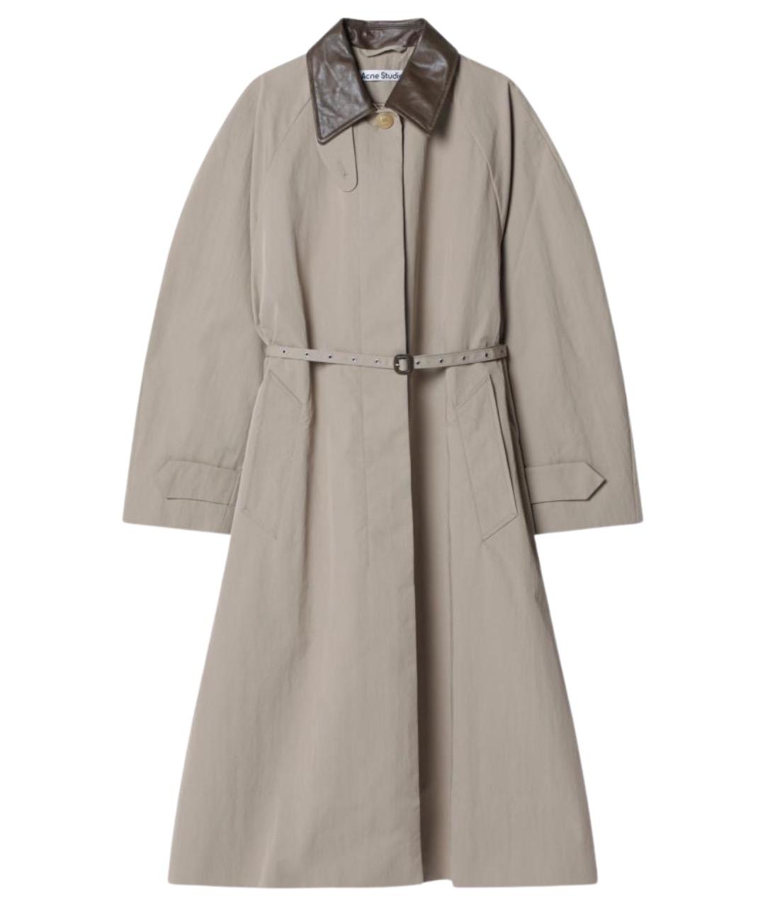 ACNE STUDIOS Бежевый хлопковый тренч/плащ, фото 1
