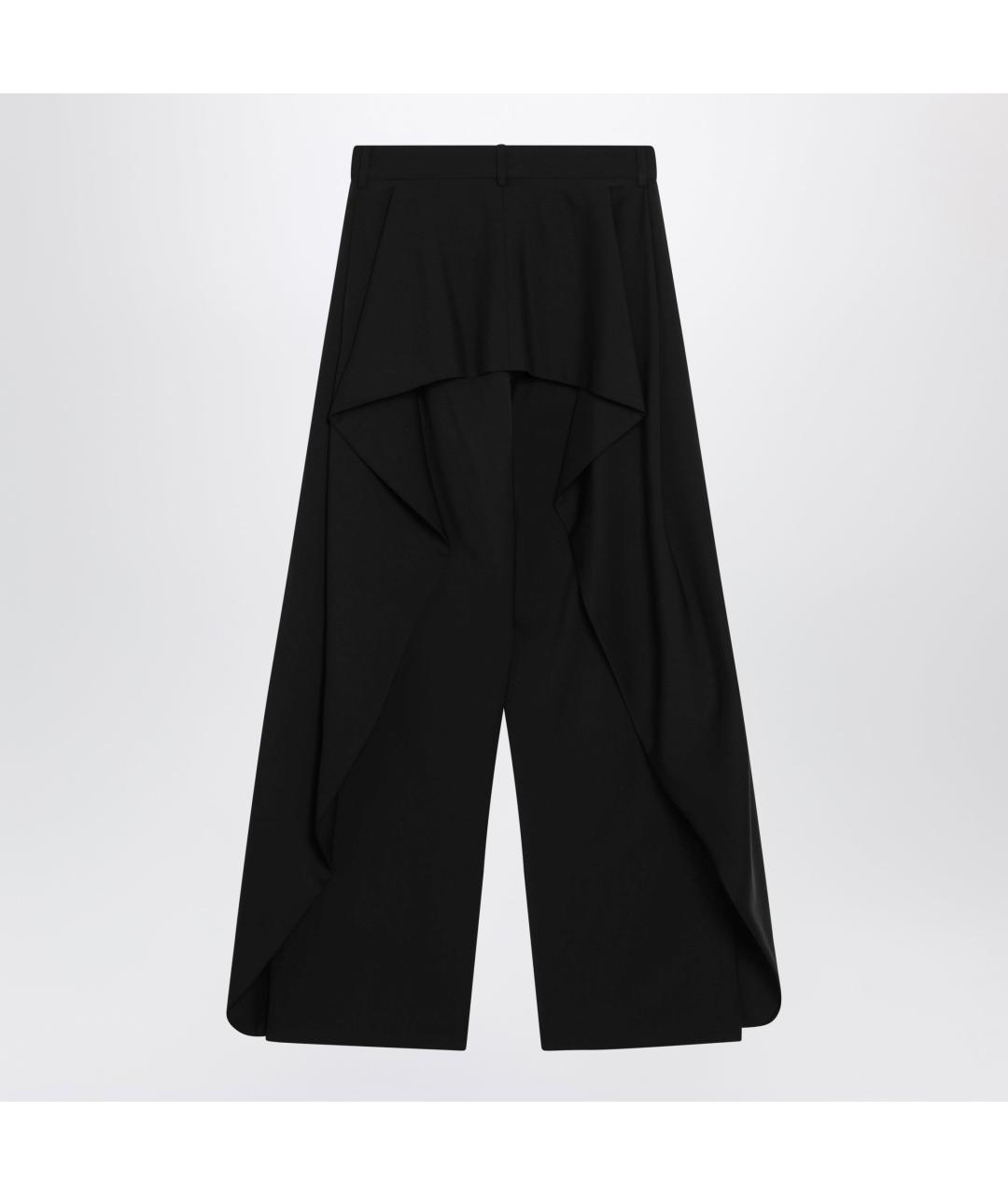 LOEWE Черные шерстяные прямые брюки, фото 3