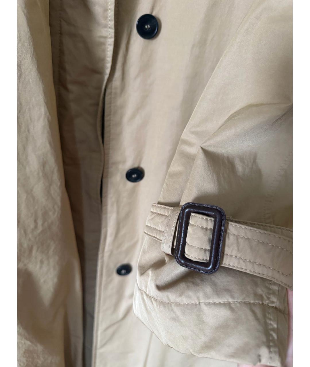 WEEKEND MAX MARA Бежевый хлопковый тренч/плащ, фото 4