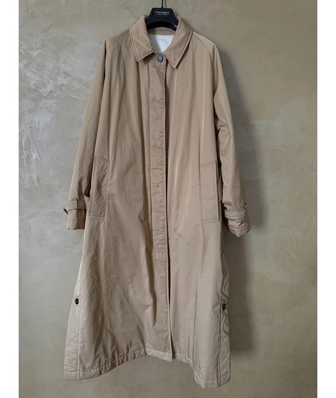 WEEKEND MAX MARA Бежевый хлопковый тренч/плащ, фото 5