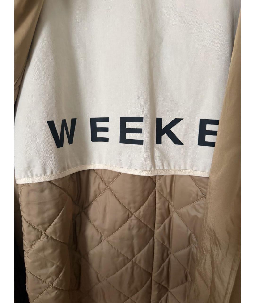 WEEKEND MAX MARA Бежевый хлопковый тренч/плащ, фото 3