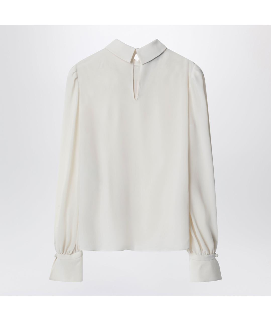 VALENTINO Бежевая шелковая блузы, фото 2