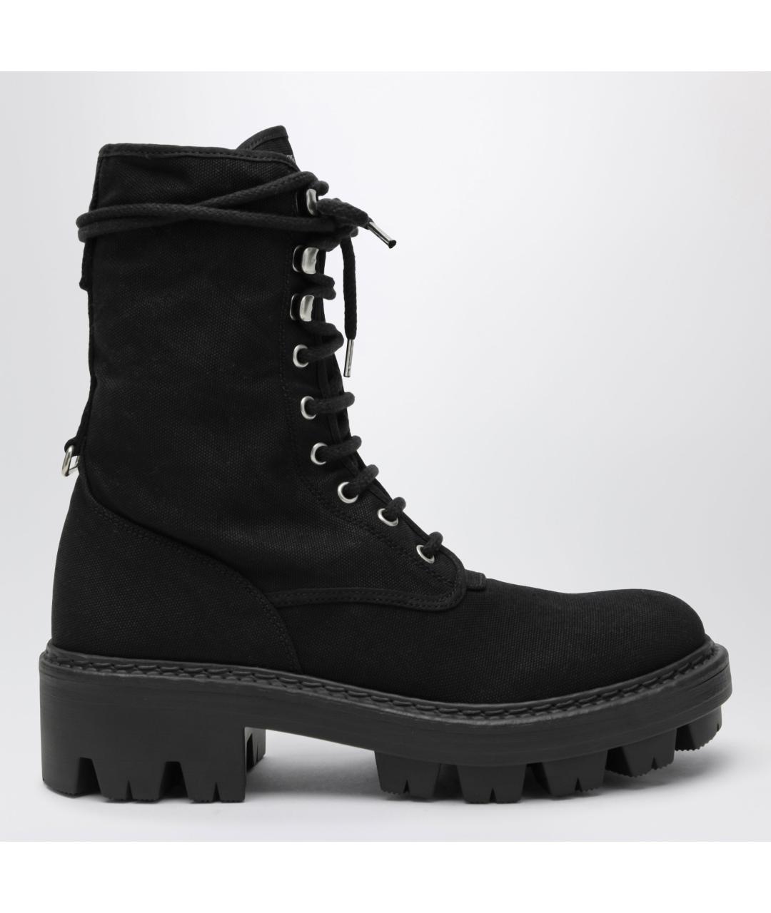 PRADA Черные текстильные ботинки, фото 3