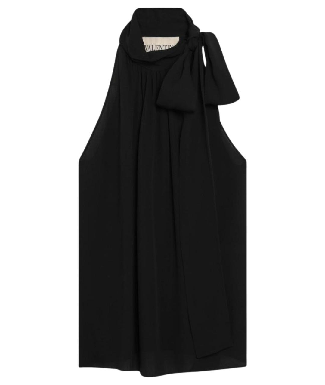 VALENTINO Черная шелковая майка, фото 1