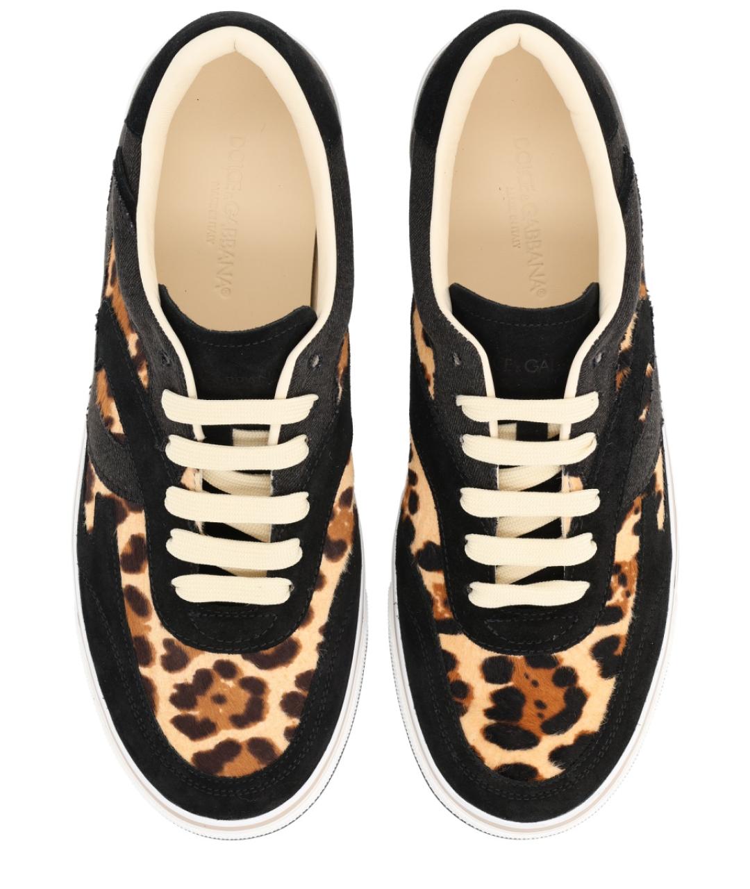 DOLCE&GABBANA Мульти кожаные низкие кроссовки / кеды, фото 5