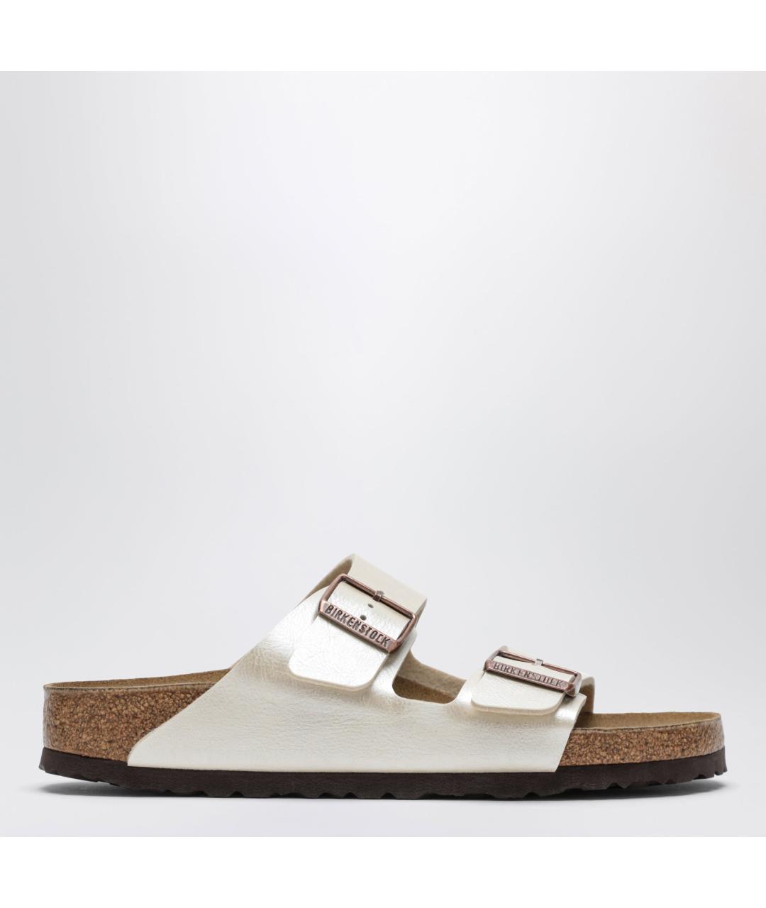 BIRKENSTOCK Белые кожаные сандалии, фото 3