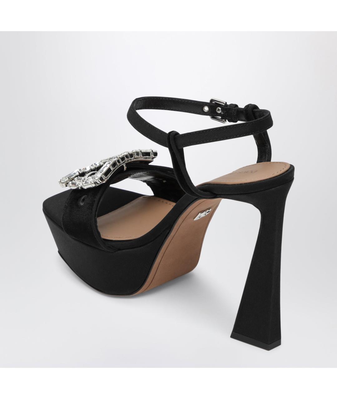 DOLCE&GABBANA Черные синтетические босоножки, фото 2