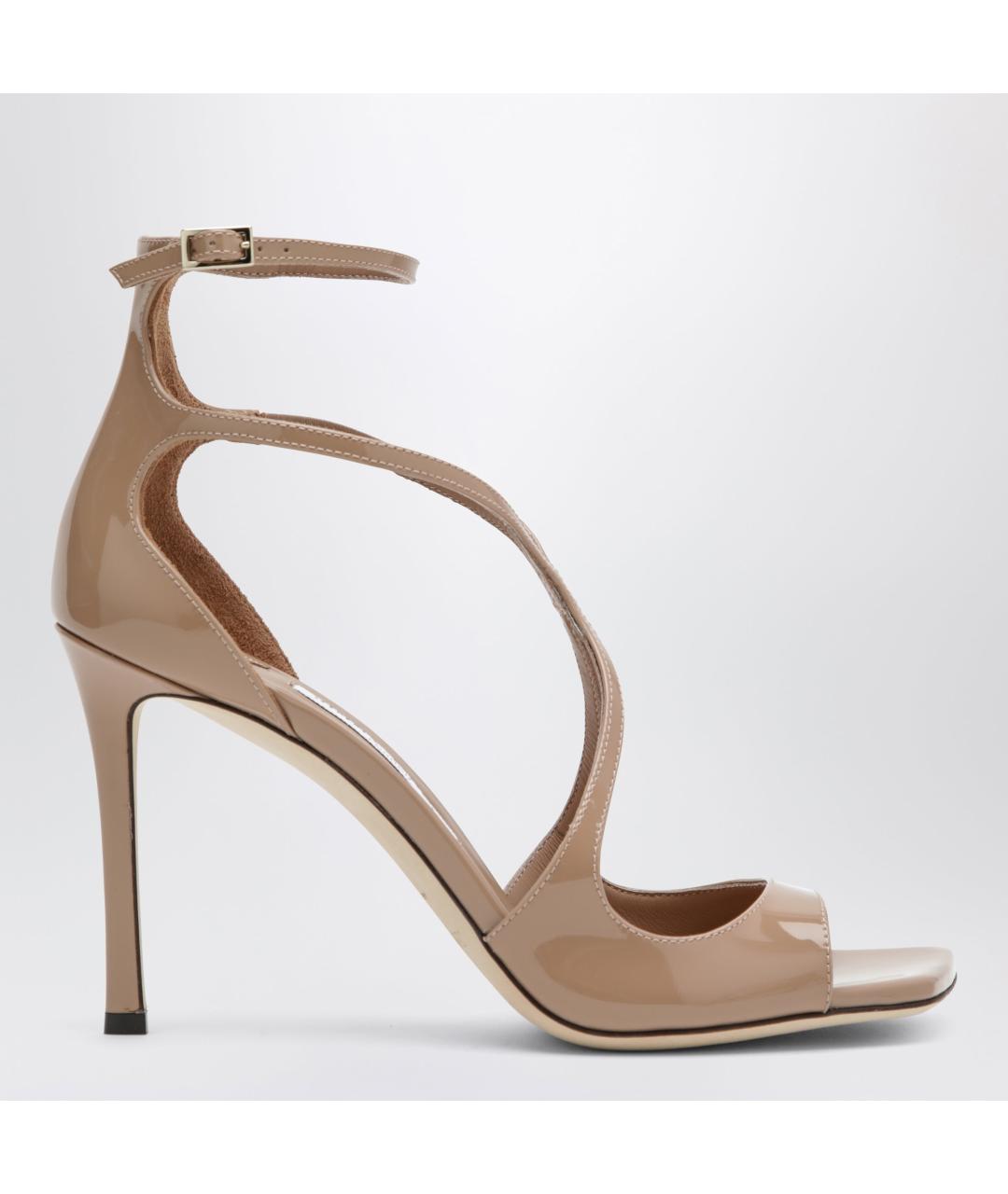 JIMMY CHOO Розовые кожаные босоножки, фото 3