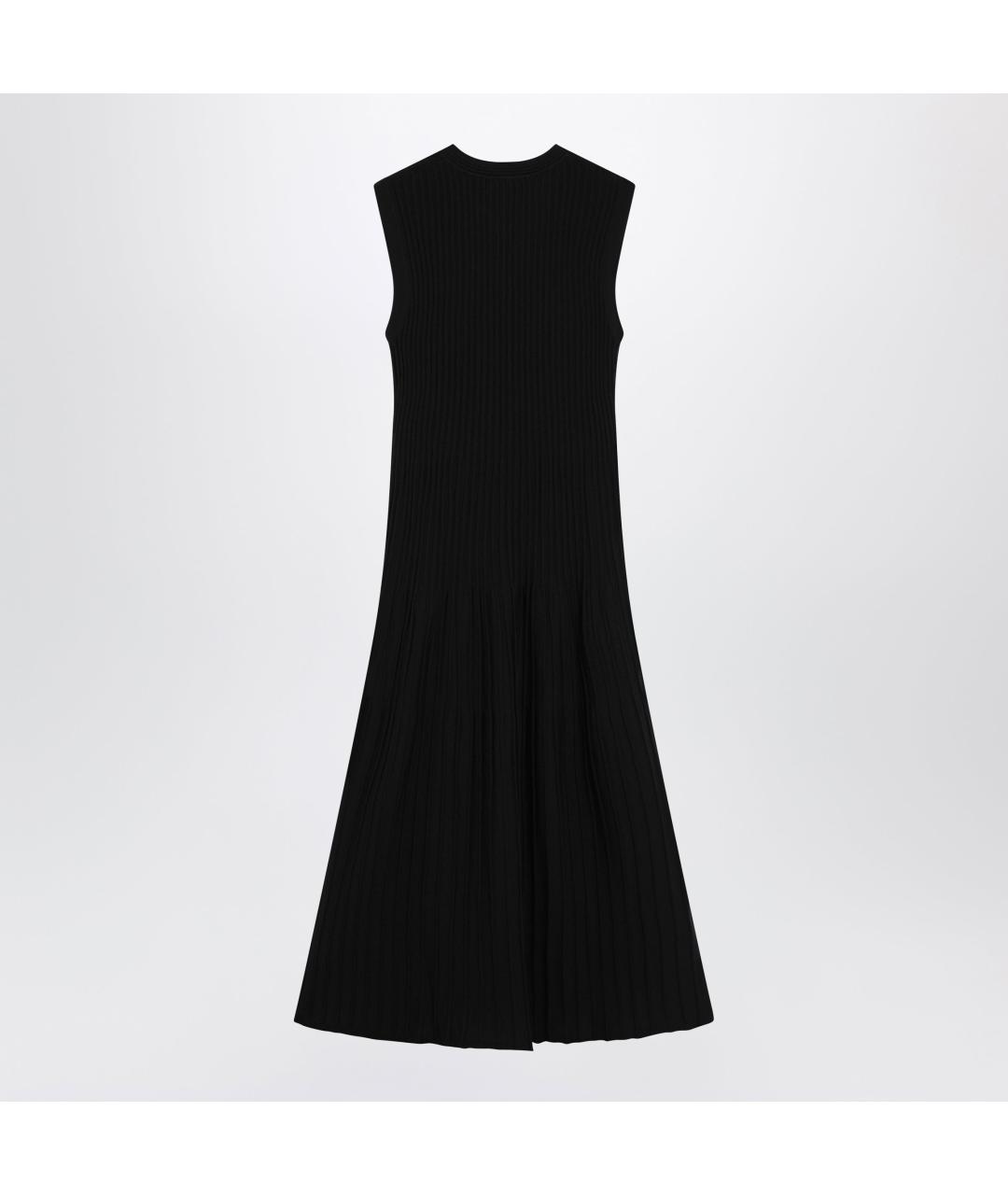 MAX MARA Черное вискозное повседневное платье, фото 2