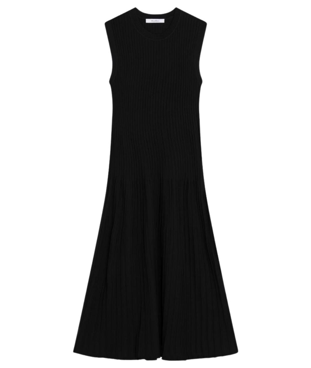 MAX MARA Черное вискозное повседневное платье, фото 1