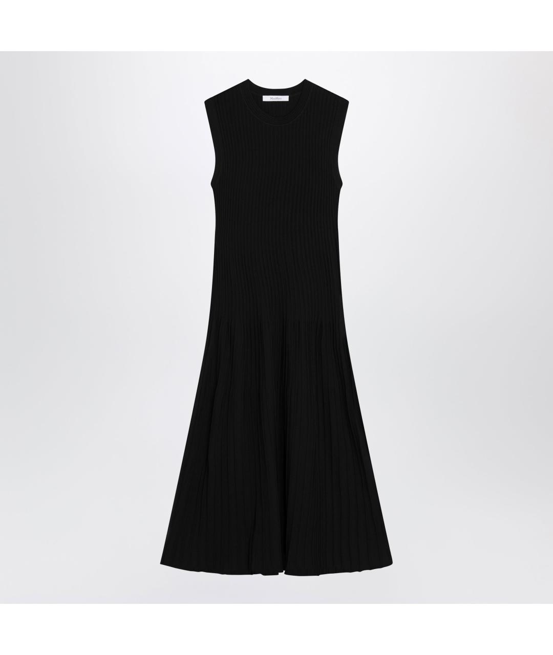 MAX MARA Черное вискозное повседневное платье, фото 3