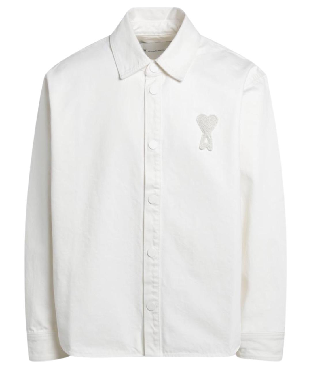 Ami Paris Белая хлопковая кэжуал рубашка, фото 1