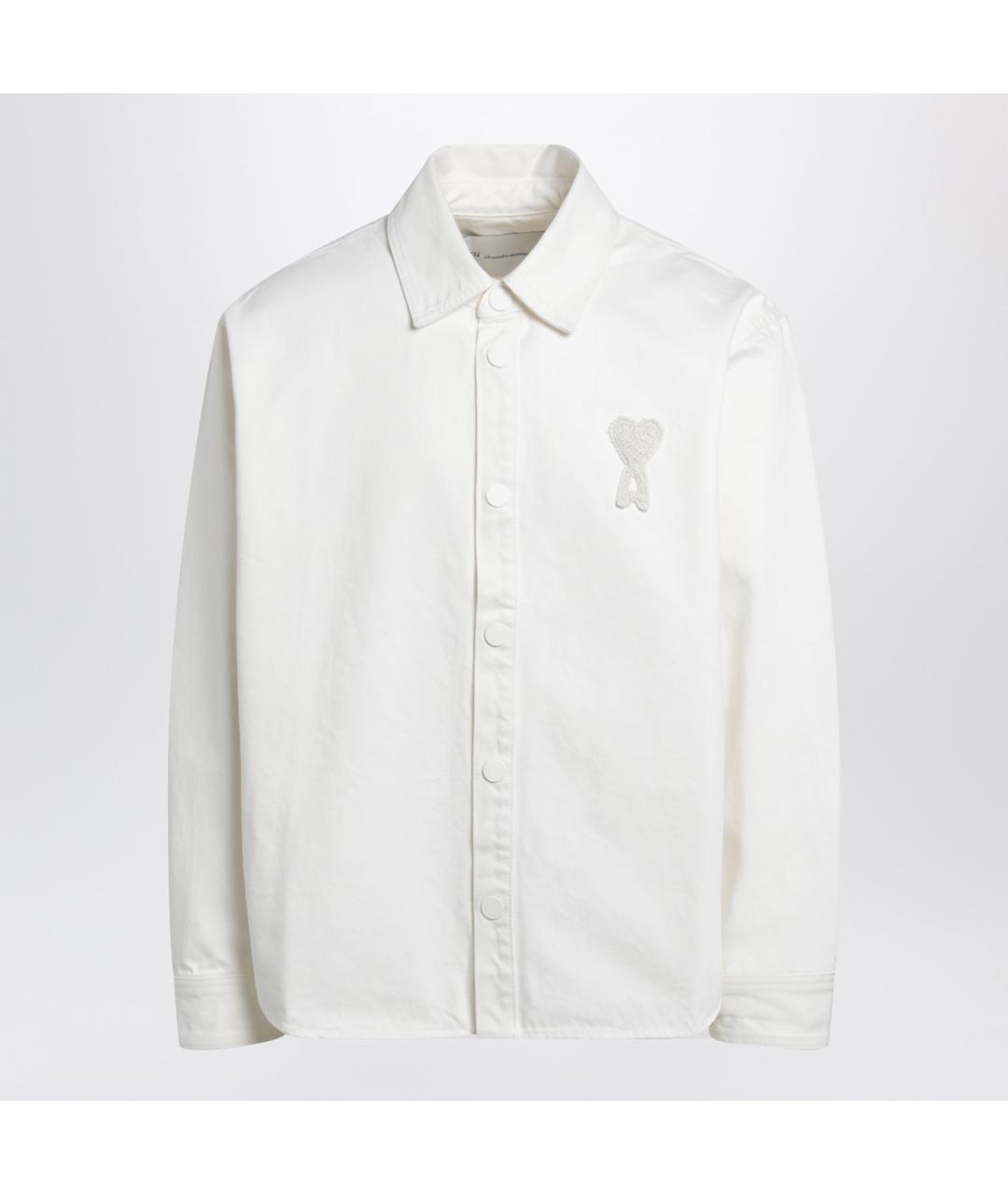 Ami Paris Белая хлопковая кэжуал рубашка, фото 3