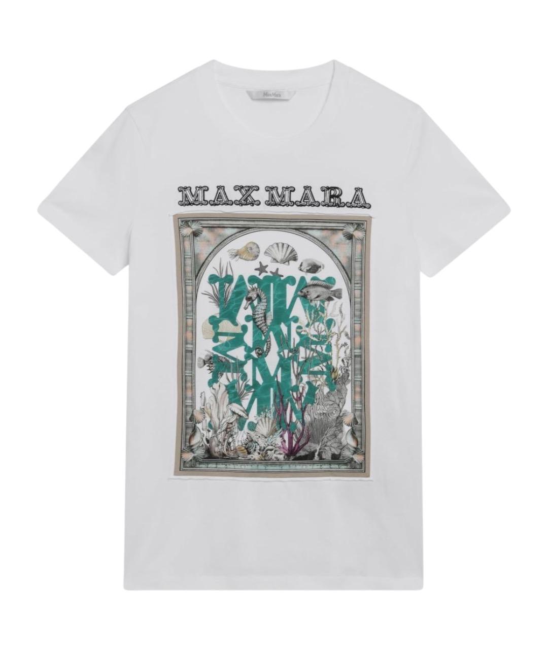 MAX MARA Белая хлопковая футболка, фото 1