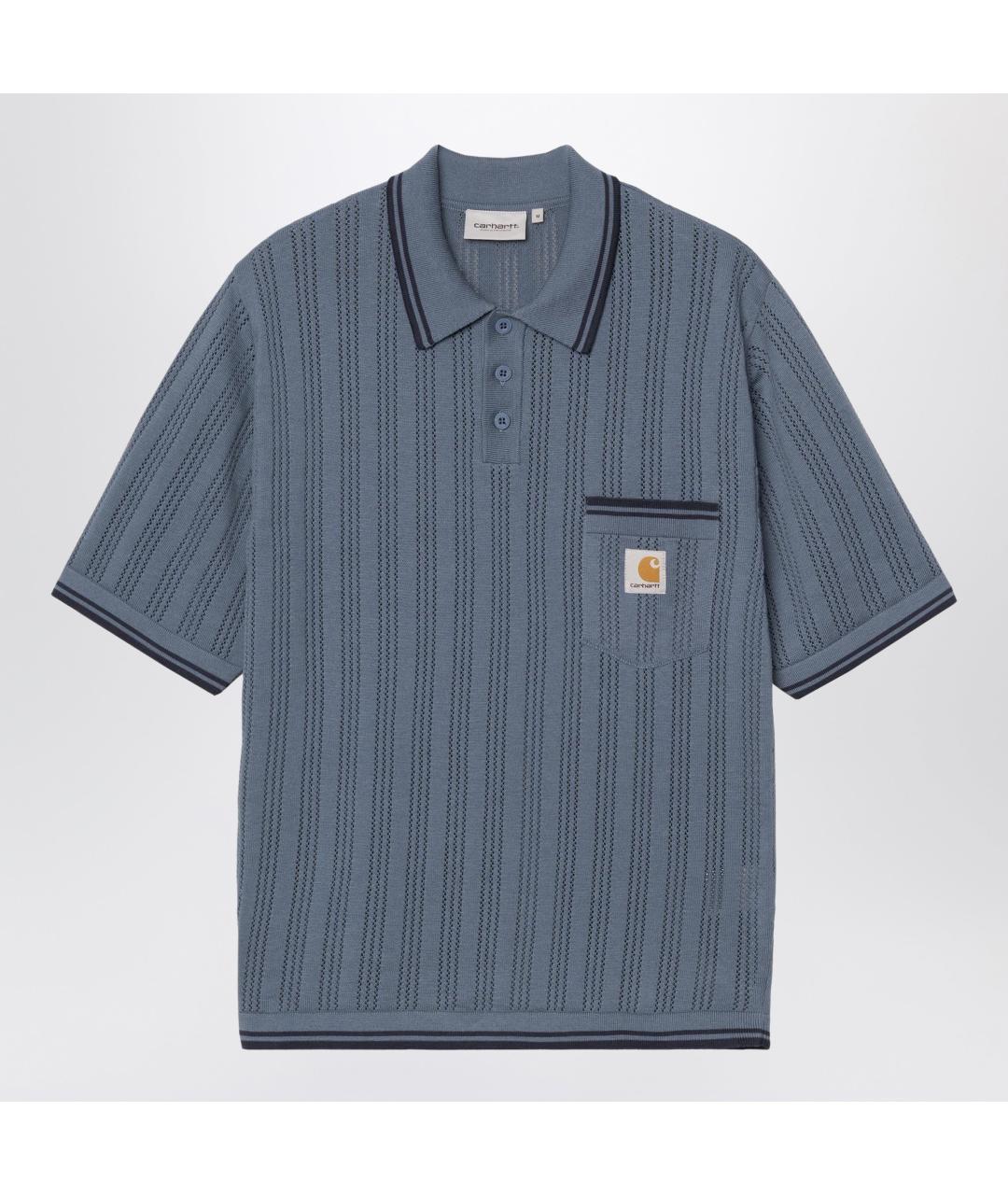 CARHARTT WIP Синяя хлопковая футболка, фото 3