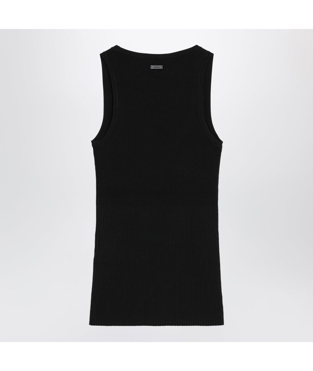 MAX MARA Черная хлопковая майка, фото 2