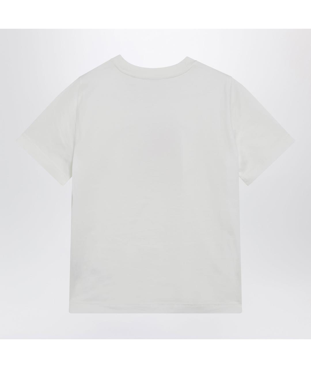 BURBERRY Белая хлопковая футболка, фото 2