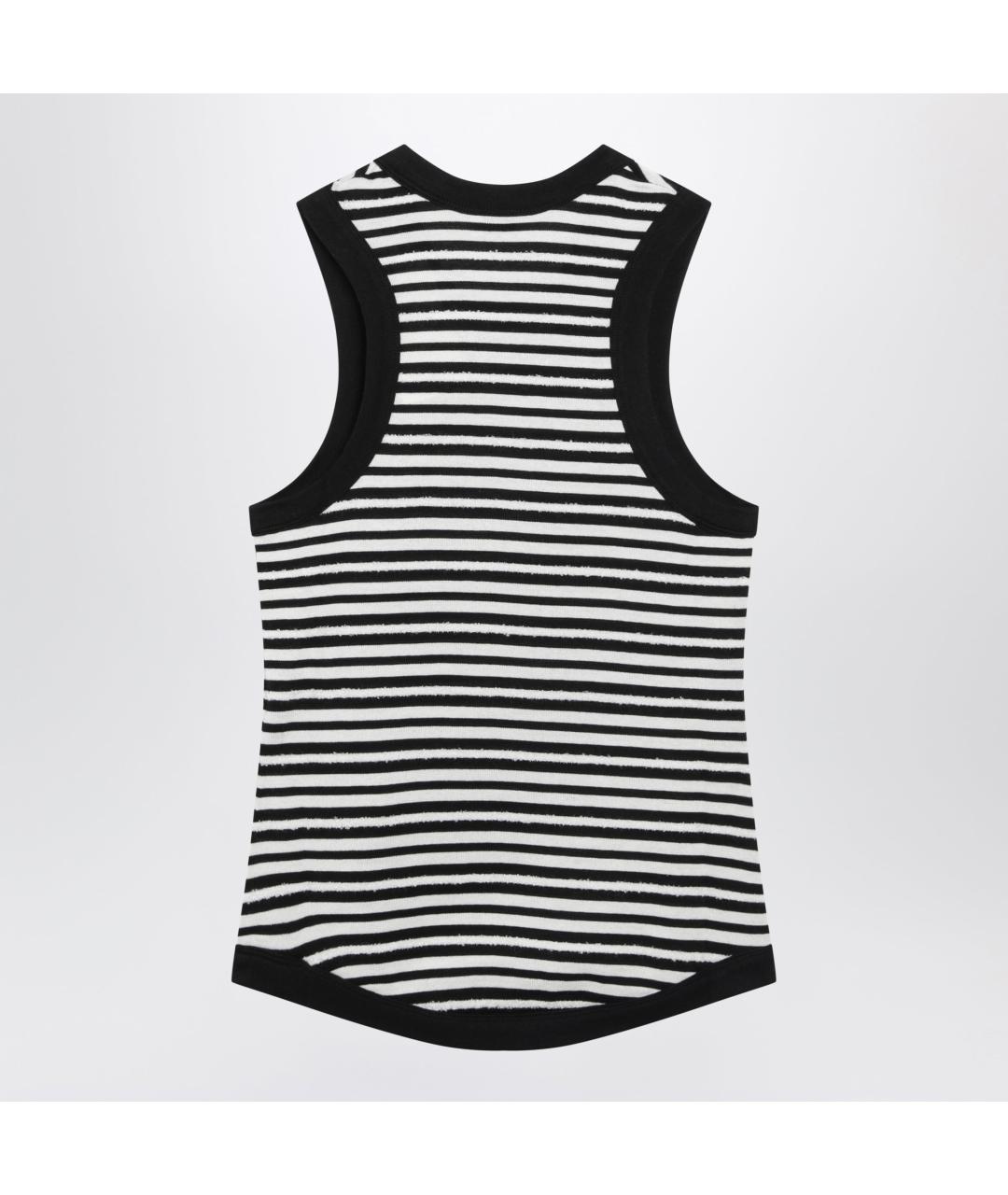 SAINT LAURENT Черная хлопковая майка, фото 2