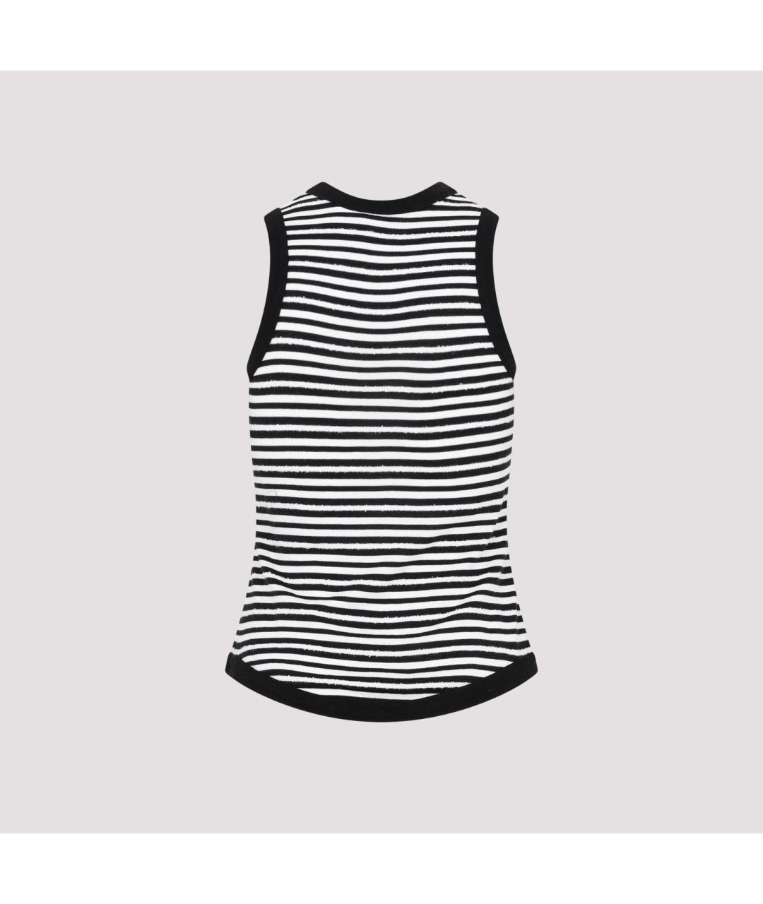 SAINT LAURENT Черная хлопковая майка, фото 3