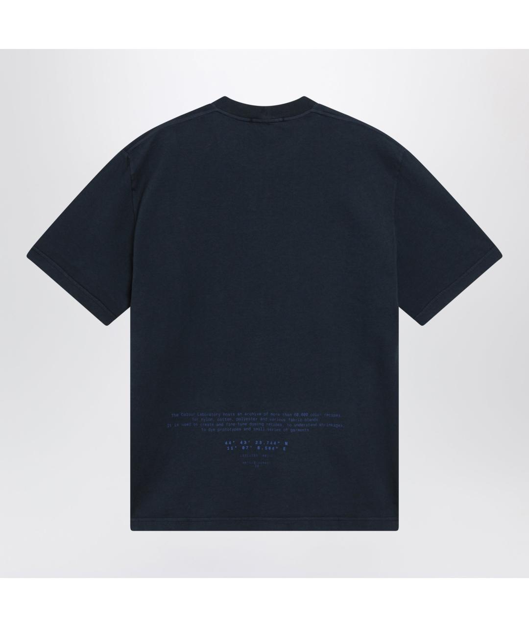 STONE ISLAND Синяя хлопковая футболка, фото 2