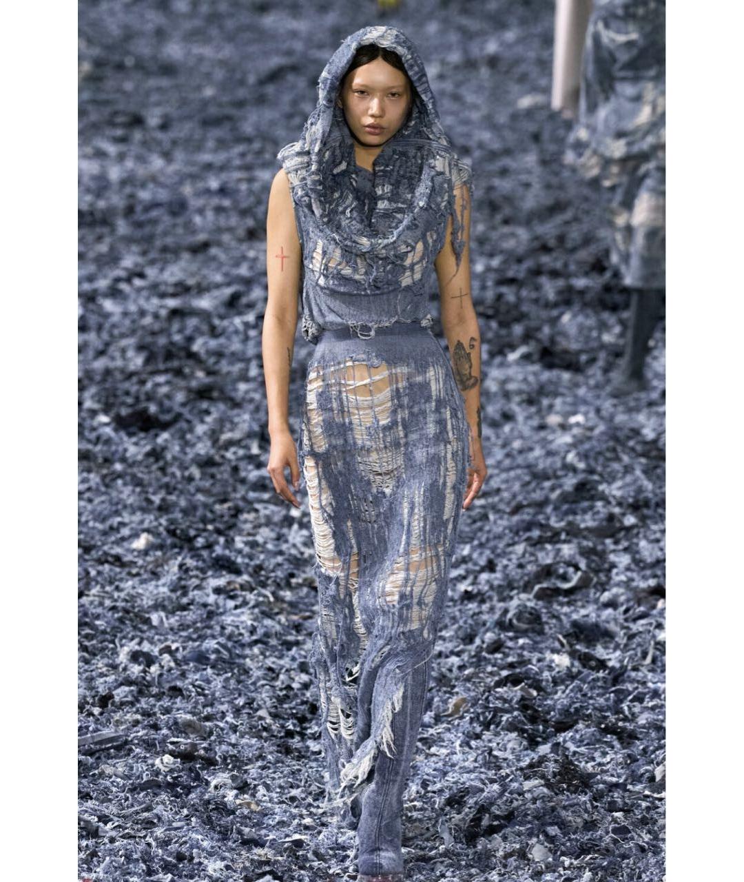 DIESEL Голубая хлопко-эластановая майка, фото 2