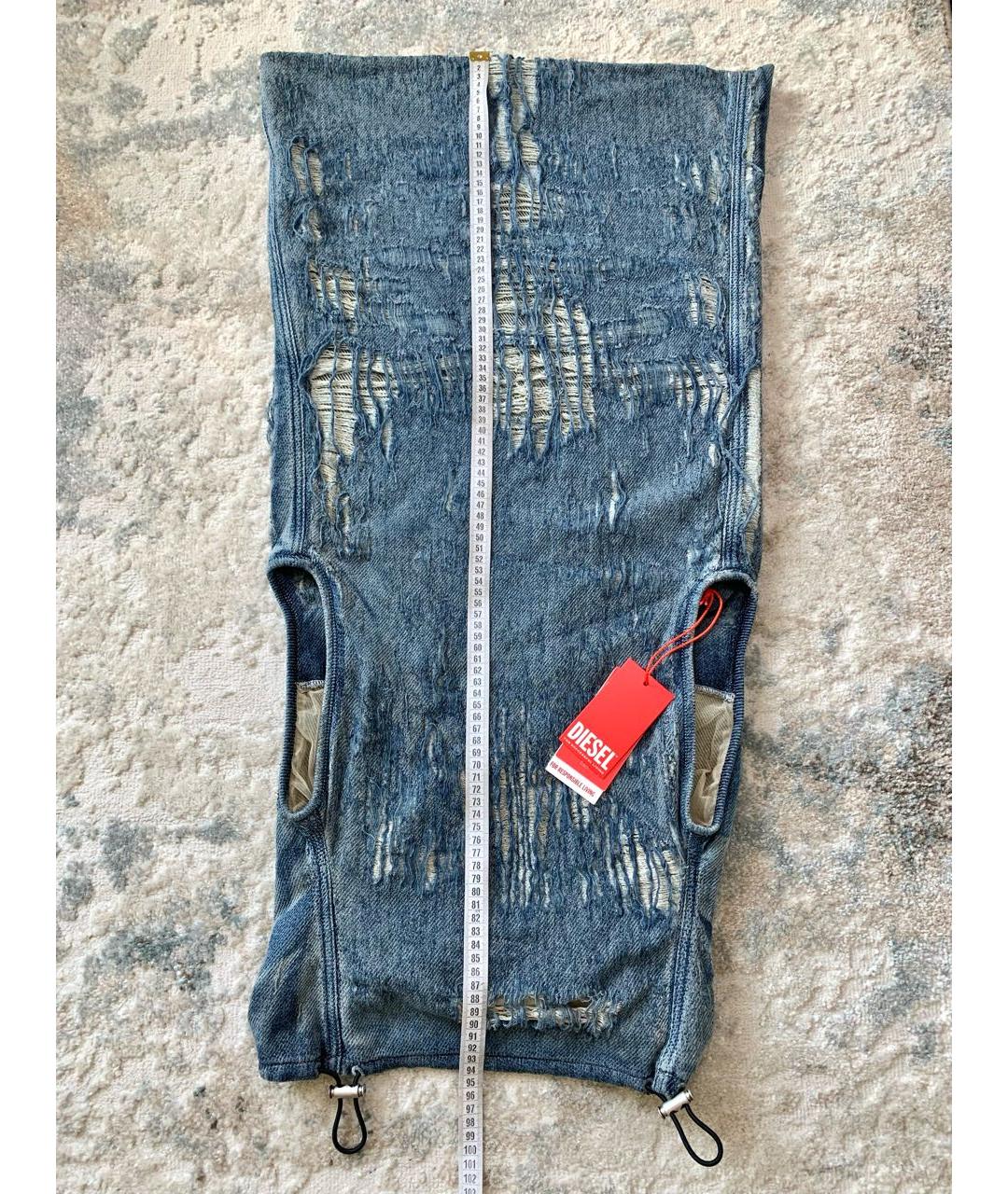 DIESEL Голубая хлопко-эластановая майка, фото 6