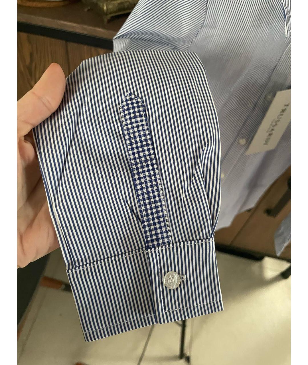 TRUSSARDI Синяя хлопковая детская рубашка, фото 4