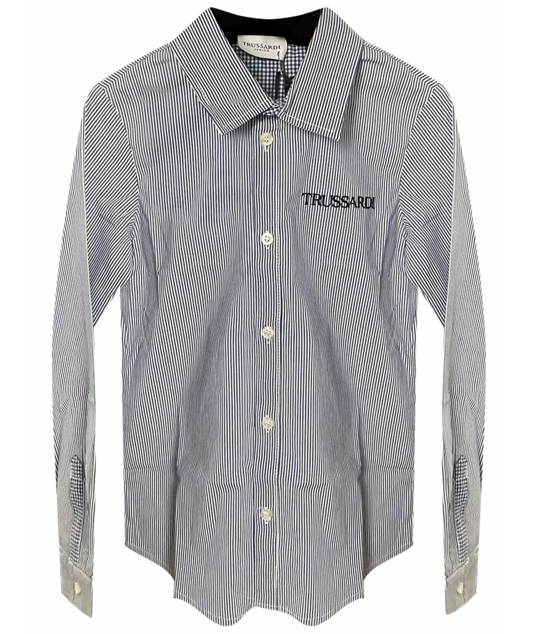 TRUSSARDI Синяя хлопковая детская рубашка, фото 1