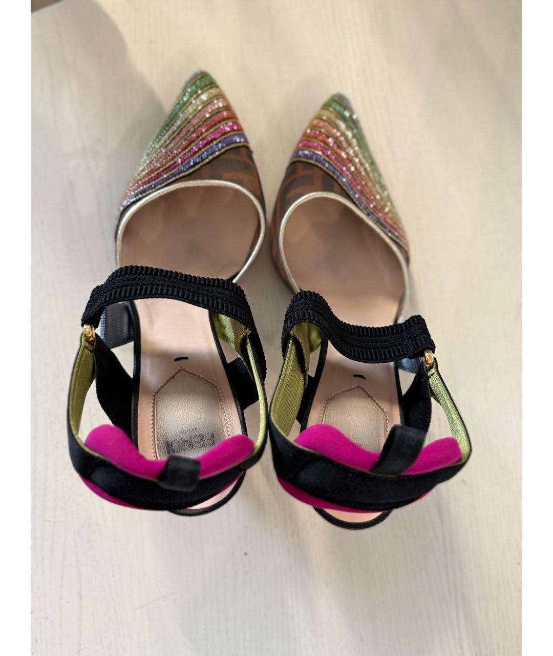 FENDI Мульти босоножки, фото 3