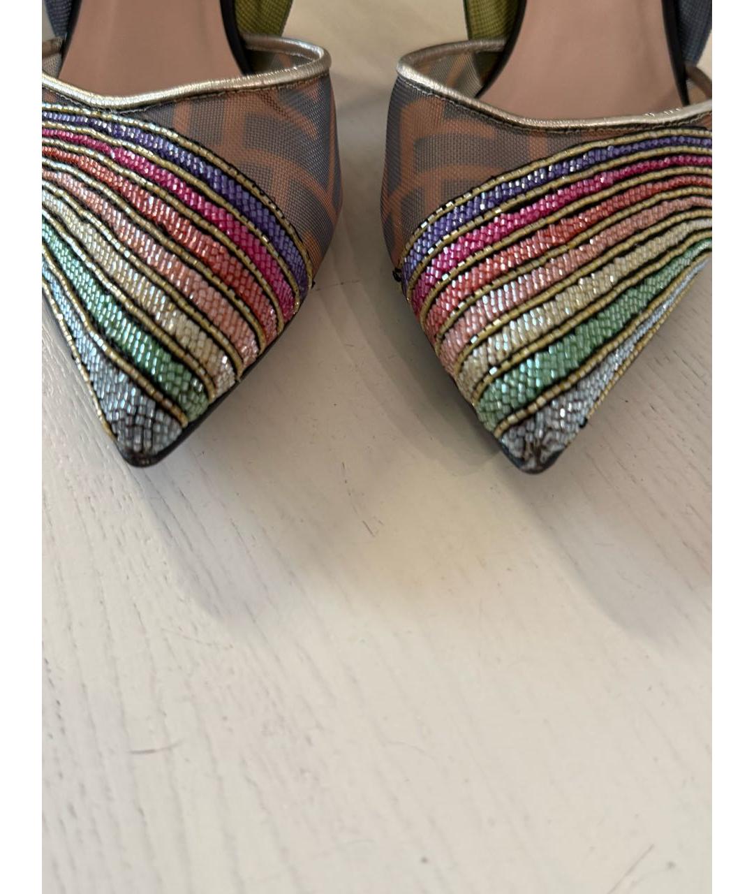 FENDI Мульти босоножки, фото 7