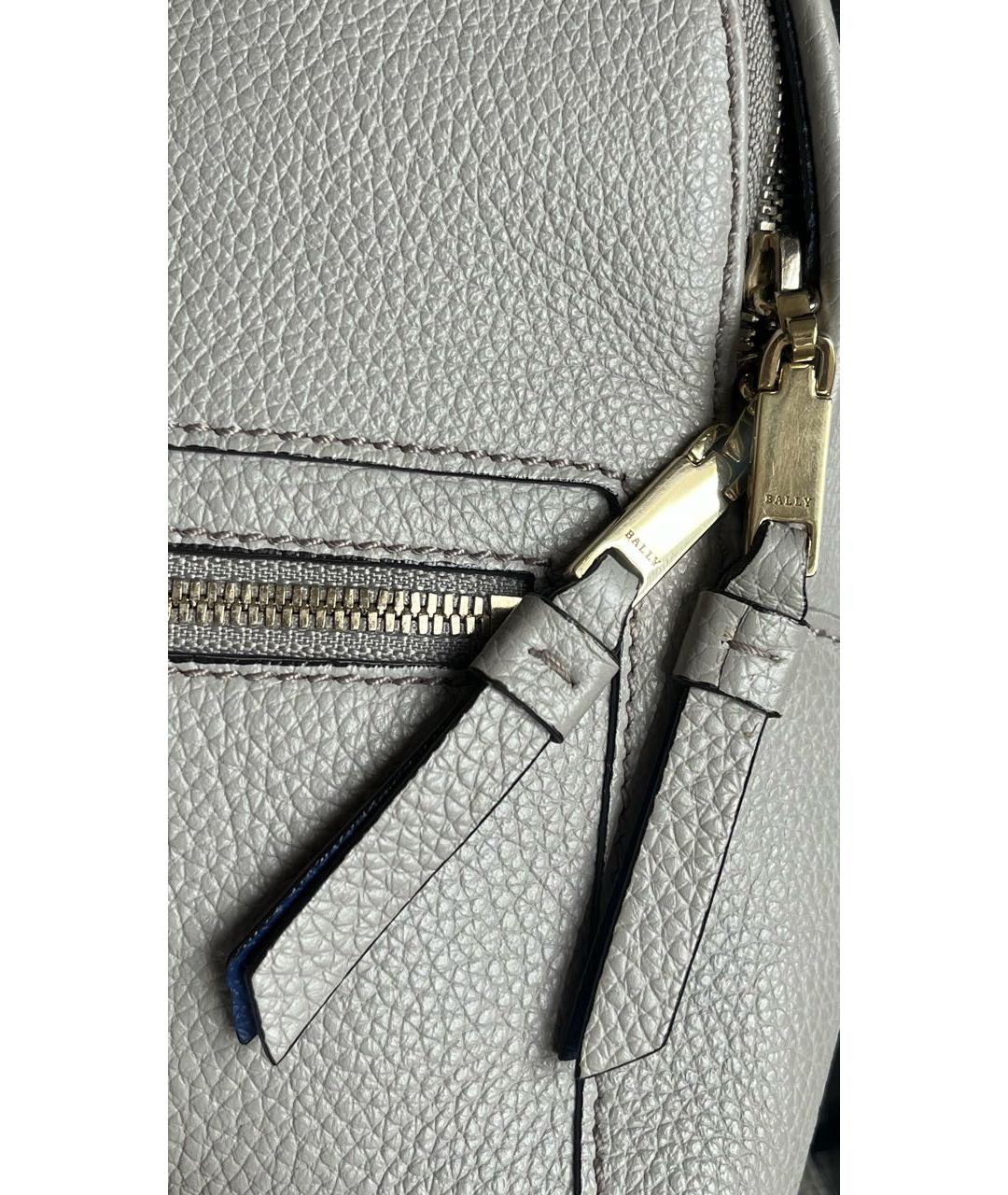 BALLY Серый кожаный рюкзак, фото 6