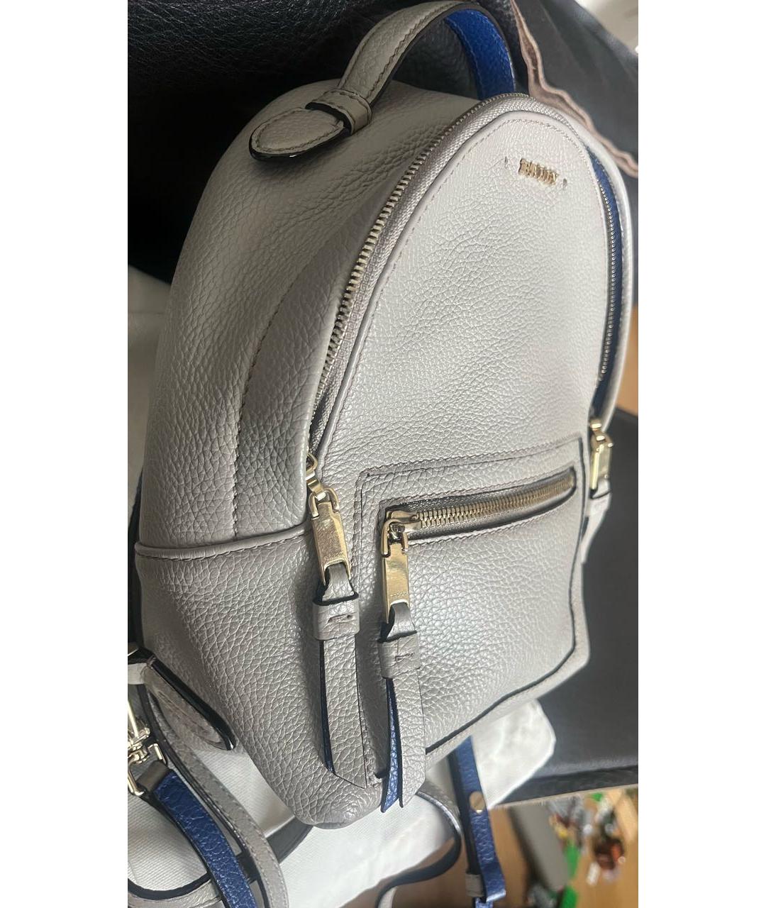 BALLY Серый кожаный рюкзак, фото 2
