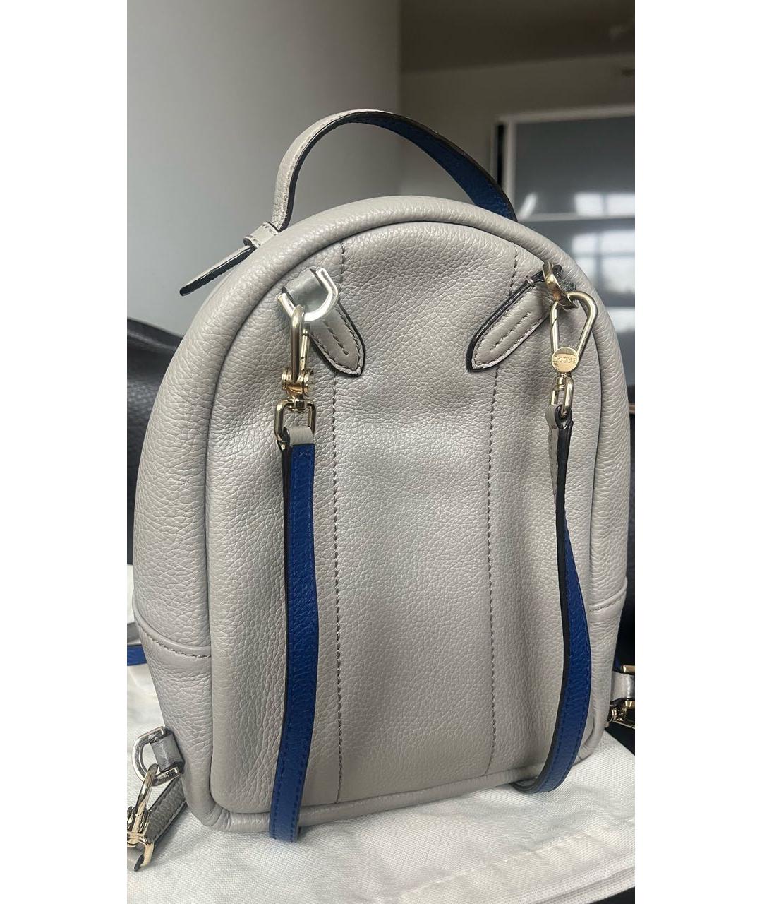 BALLY Серый кожаный рюкзак, фото 3