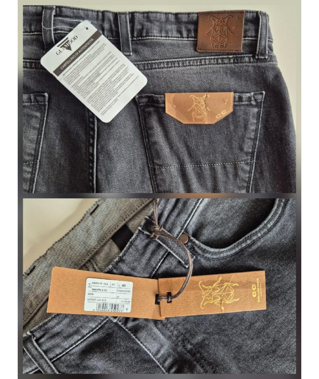 CORNELIANI Серые хлопковые прямые джинсы, фото 6