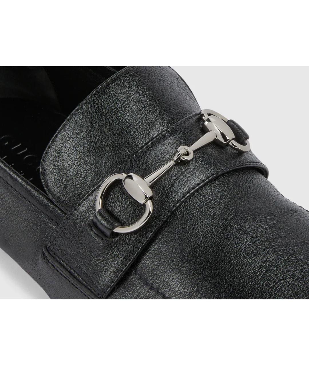 GUCCI Черные кожаные мокасины, фото 5