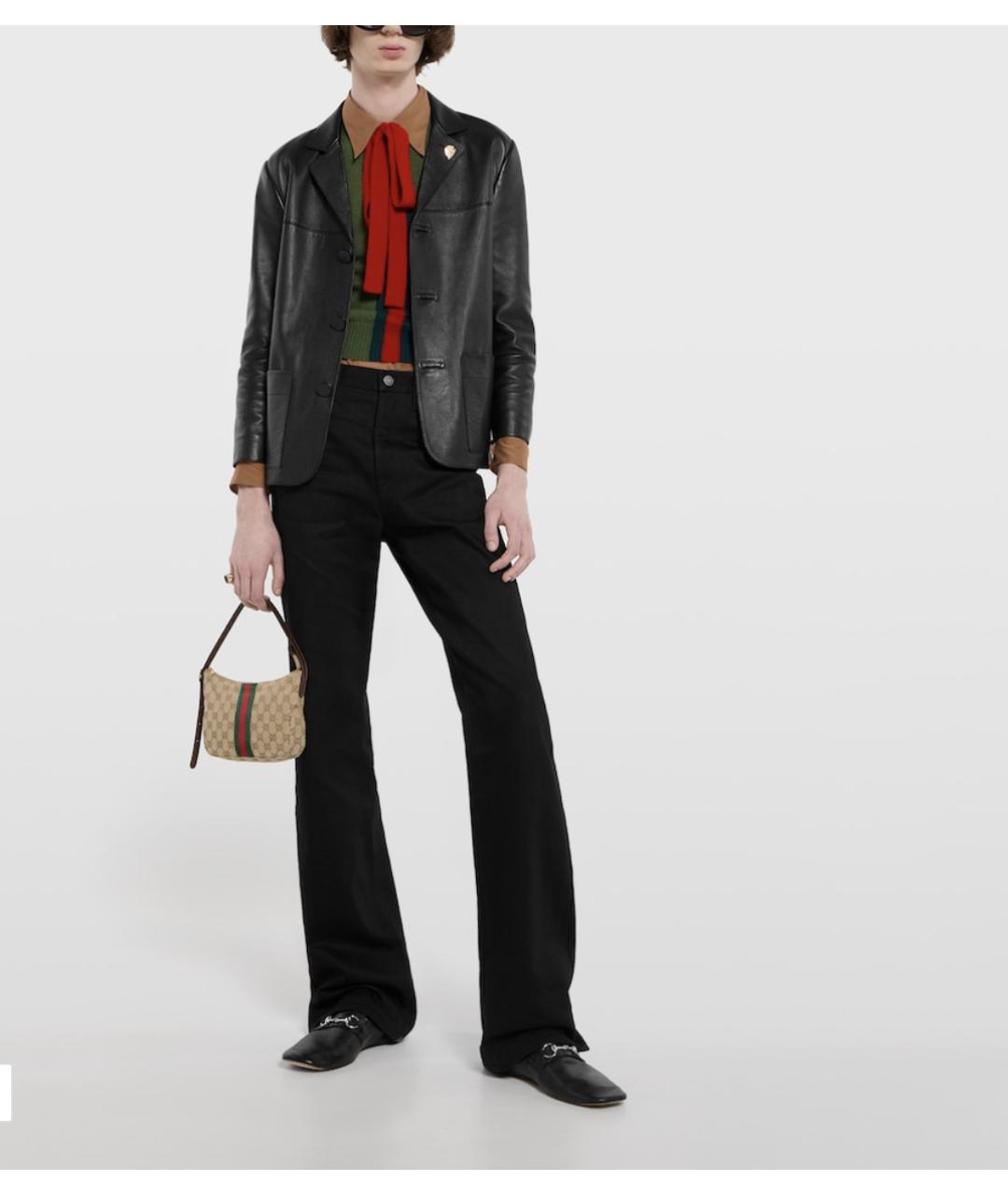 GUCCI Черные кожаные мокасины, фото 3