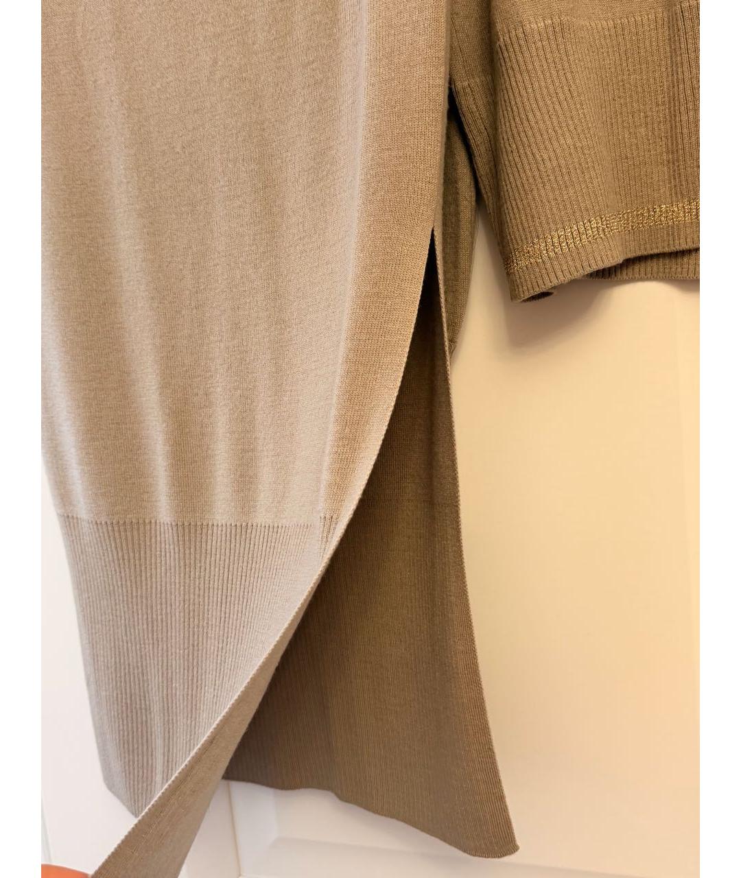 ARMANI EXCHANGE Бежевый шерстяной костюм с юбками, фото 5