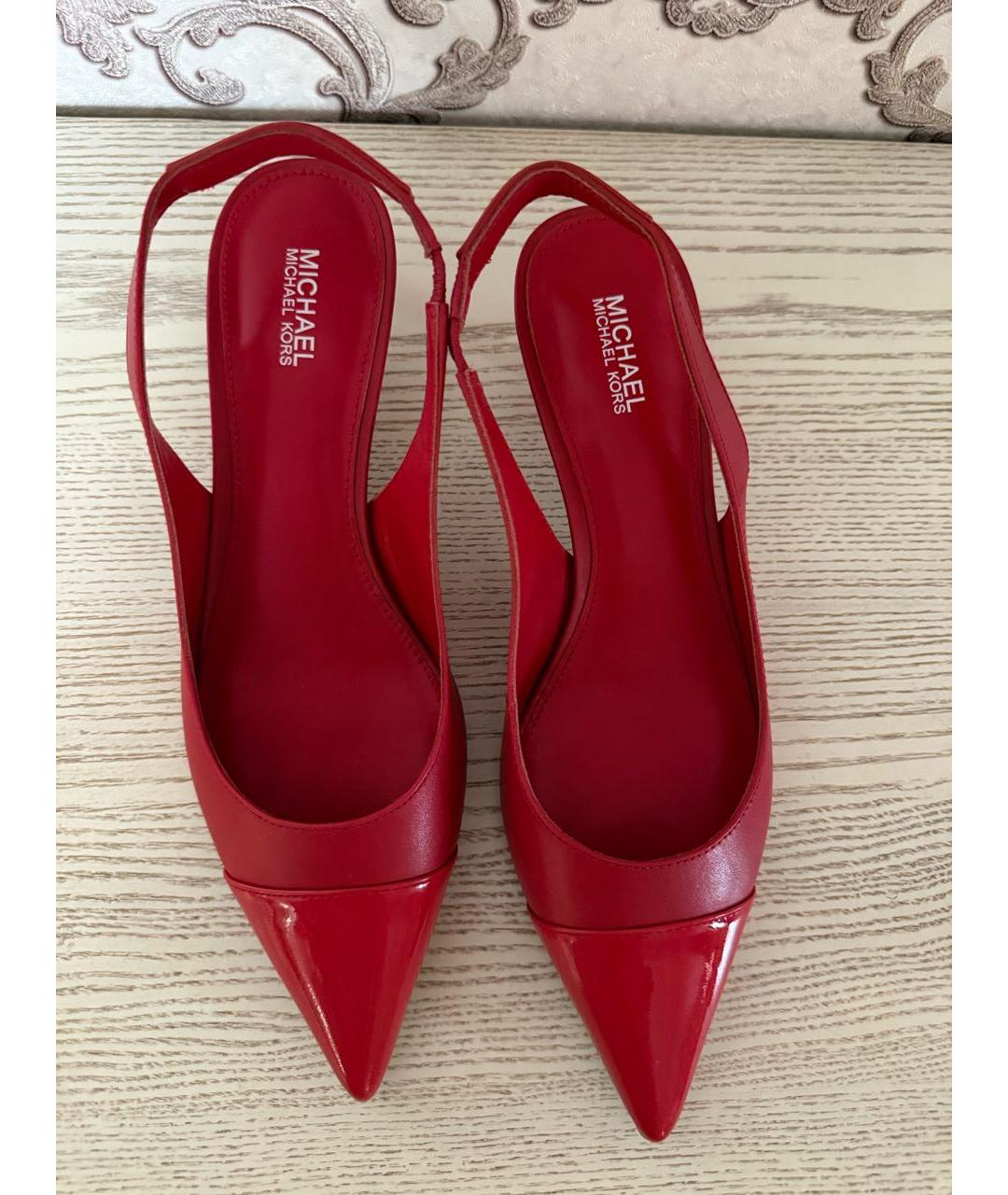 MICHAEL KORS Красные кожаные туфли, фото 2