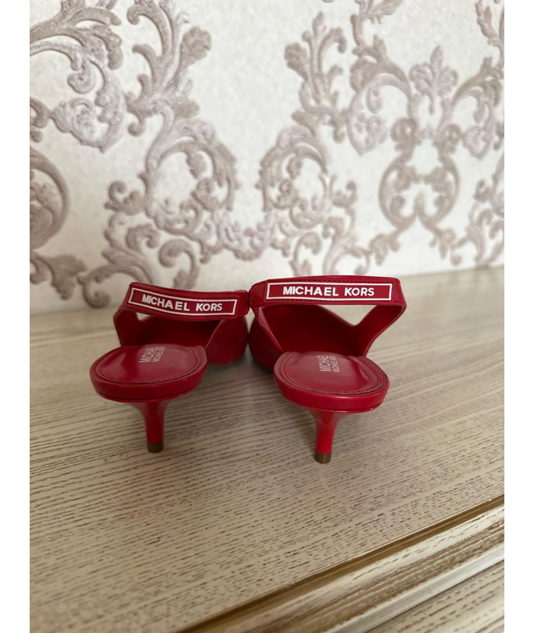 MICHAEL KORS Красные кожаные туфли, фото 3