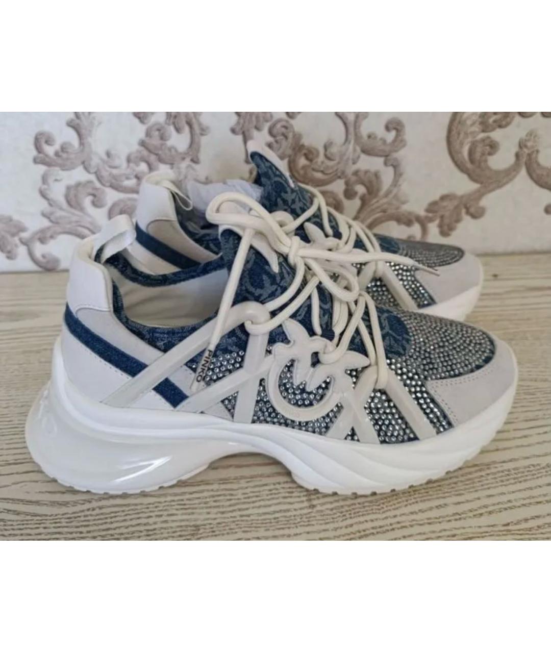 PINKO Мульти текстильные кроссовки, фото 5