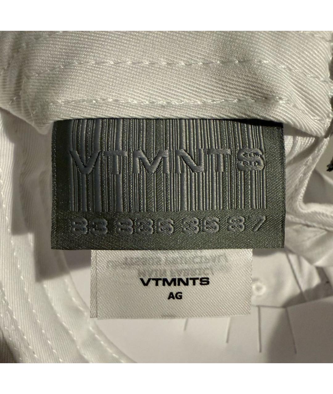 VETEMENTS Белая хлопковая кепка, фото 4
