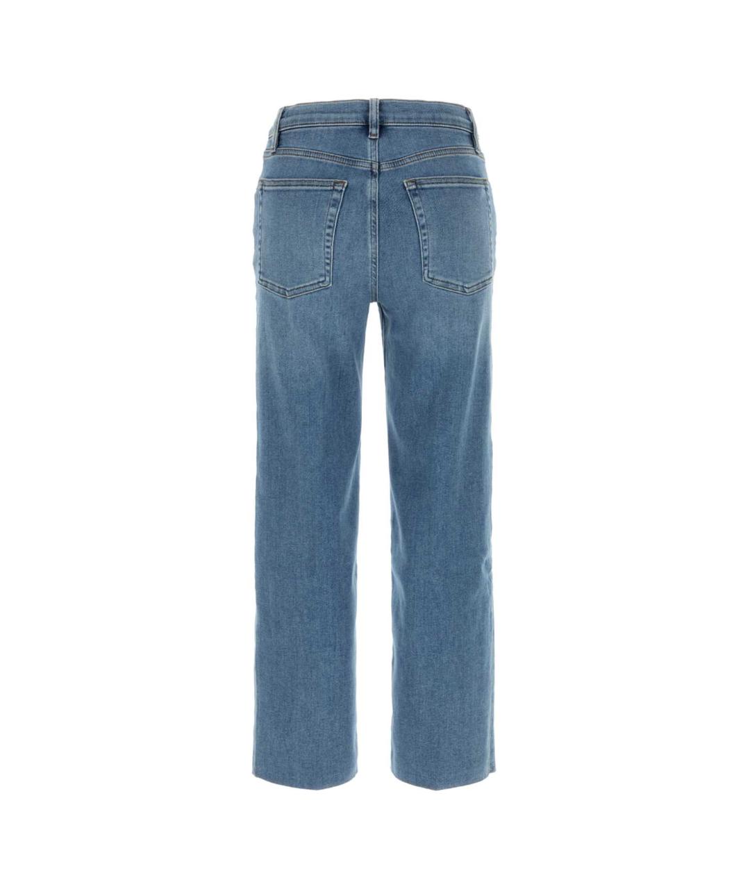 FRAME Синие хлопковые прямые джинсы, фото 2