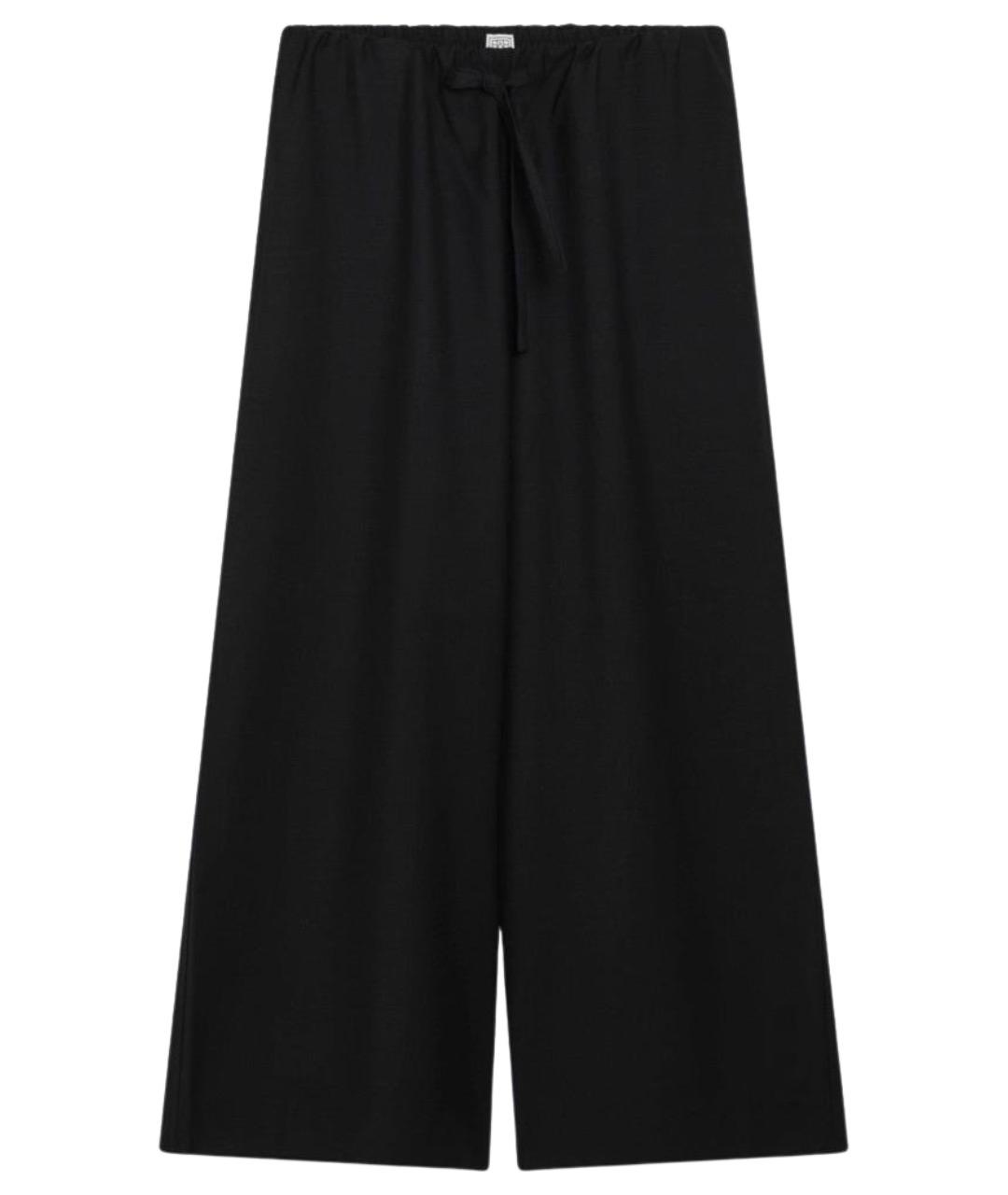 TOTEME Черные шерстяные прямые брюки, фото 1