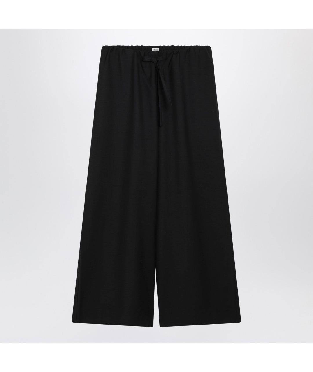 TOTEME Черные шерстяные прямые брюки, фото 3