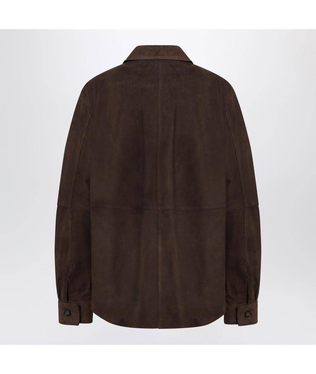 TOTEME Коричневая кожаная куртка, фото 2