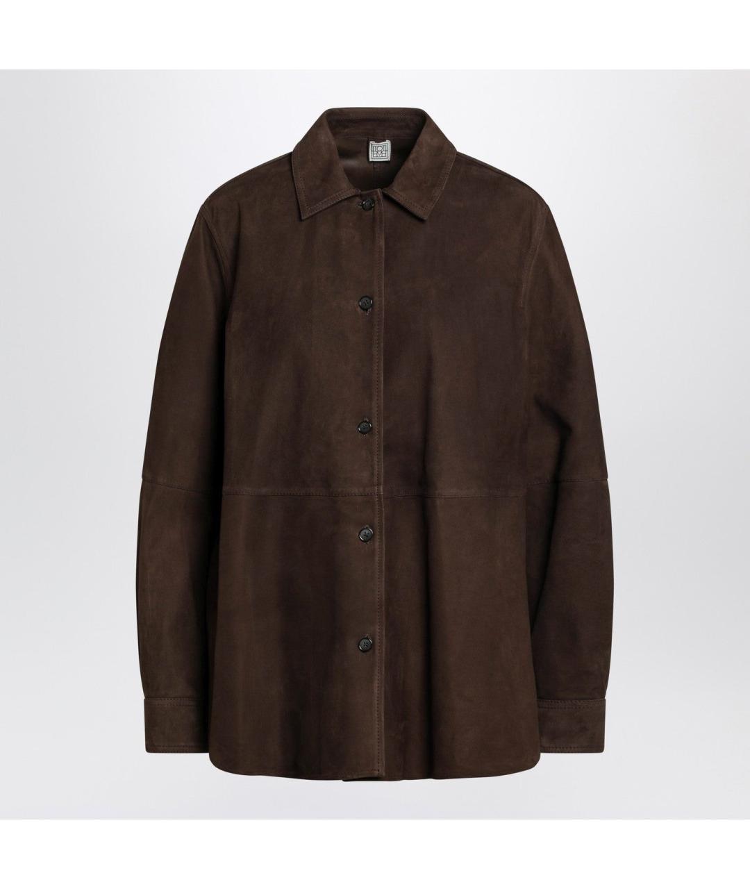 TOTEME Коричневая кожаная куртка, фото 3