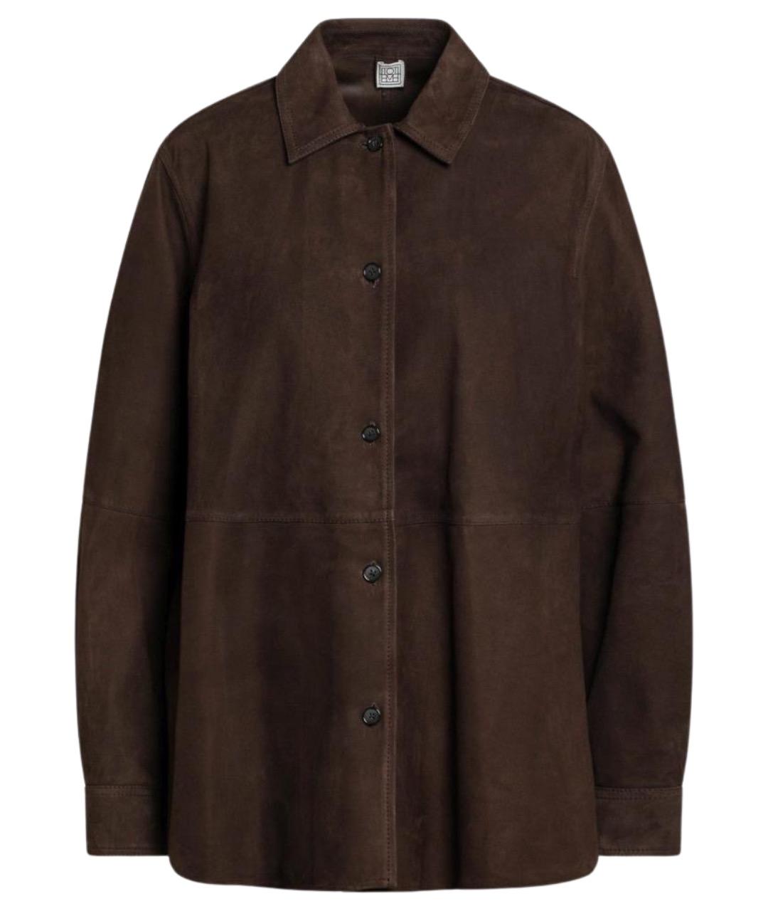 TOTEME Коричневая кожаная куртка, фото 1