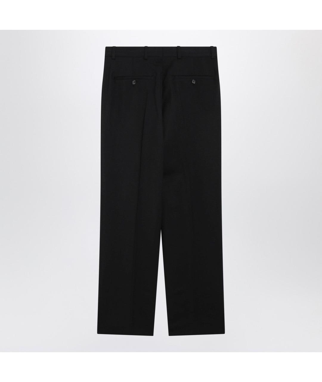 TOTEME Черные шерстяные прямые брюки, фото 2