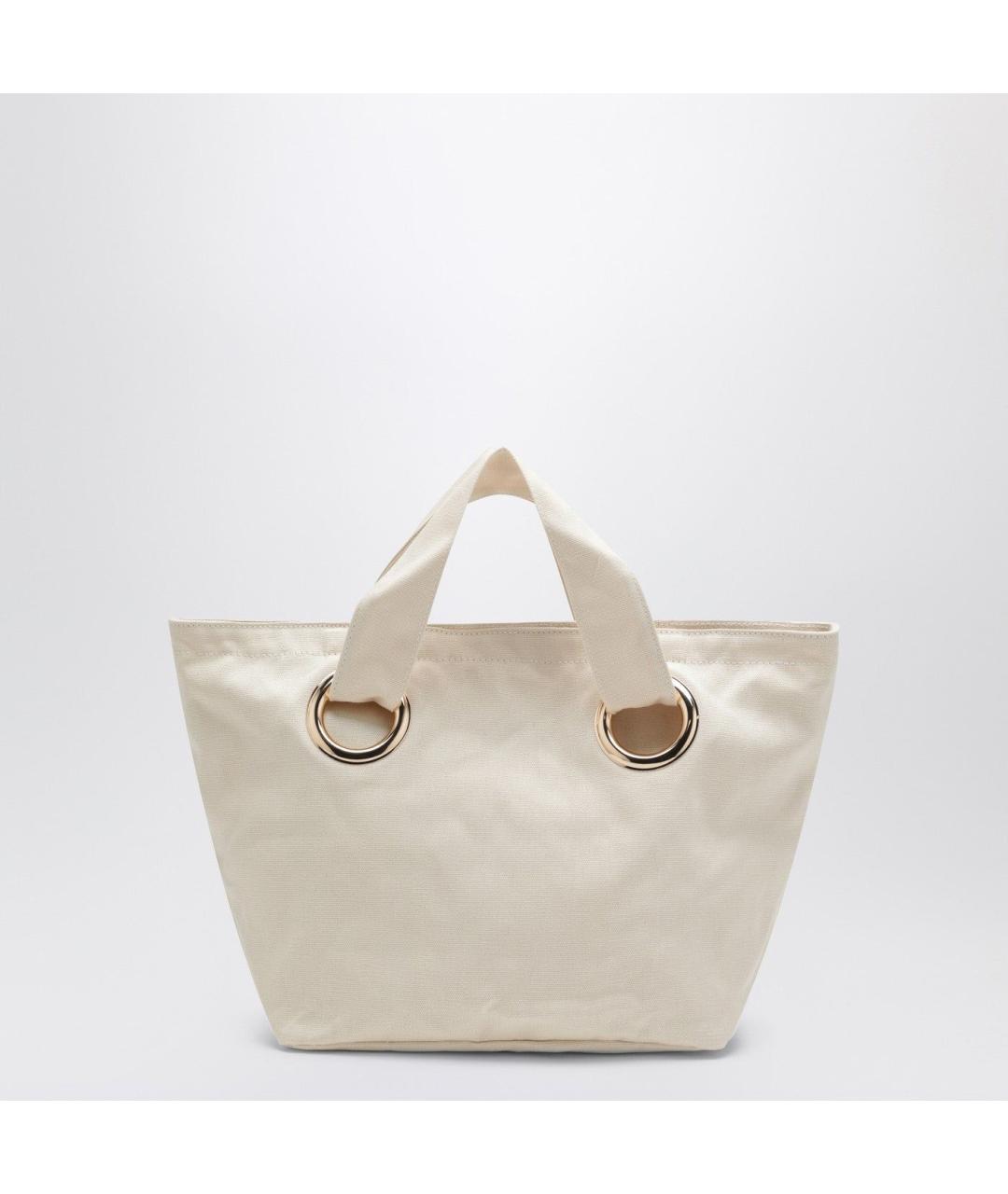 CHLOE Бежевая хлопковая сумка тоут, фото 2